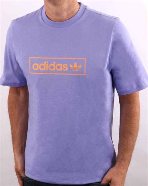 adidas originals linear logo  shirt light purple  casual classics