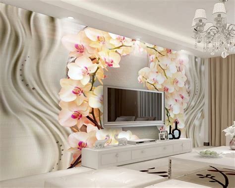 beibehang custom wallpaper  silk orchid flower photo wall mural wallpaper modern home living