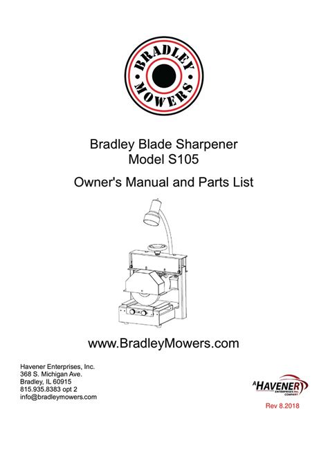 bradley mowers  power tool owners manual  parts list manualslib