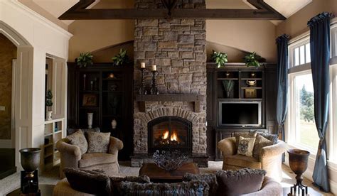 interior stone fireplace designs