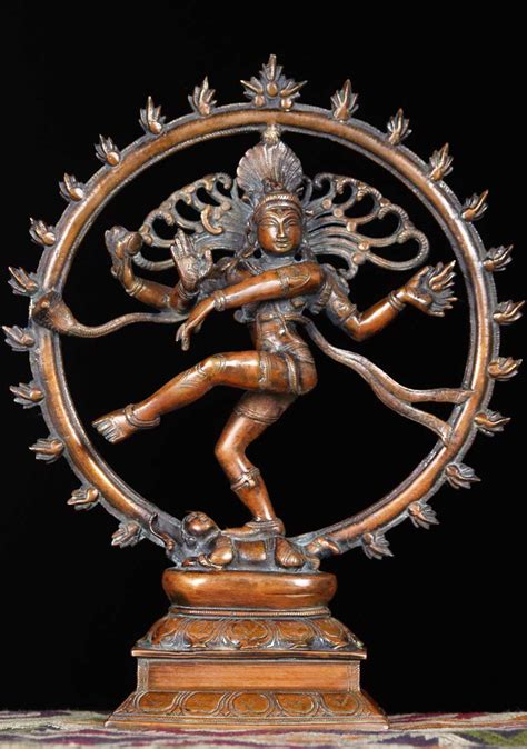 Sold Brass Dancing Shiva Nataraja Statue 13 61bs36