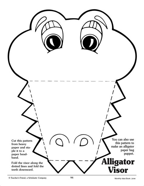 alligator template printable