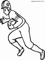 Coloring Pages Football Sherriallen Sports Running Back sketch template