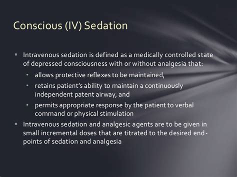 conscious iv sedation