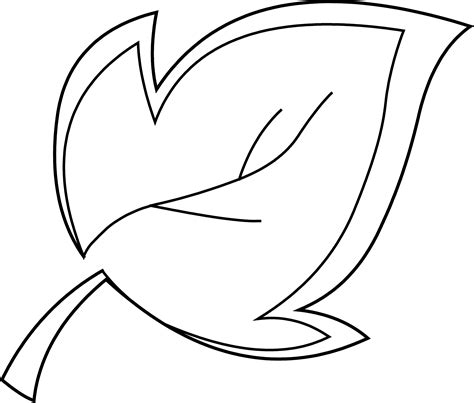 tree leaf coloring page  clip art