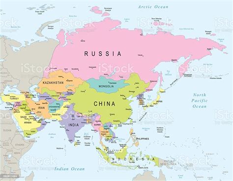 Asia Map Illustration Stock Illustration Download Image Now Istock