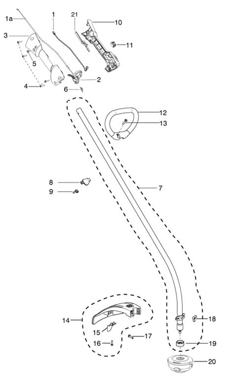 husqvarna    trimmer shaft handle spare parts diagram
