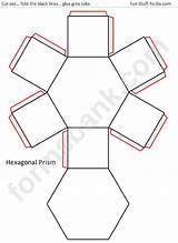 Prism Triangular Hexagonal sketch template