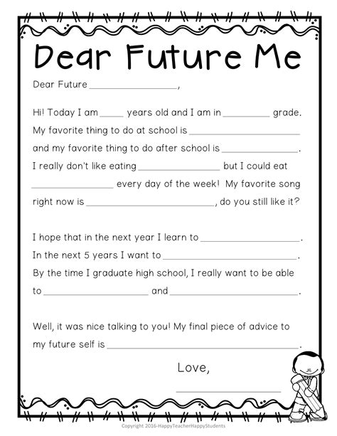 time capsule letter letter  future  beginning    year