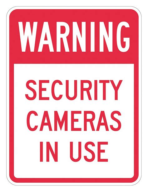 lyle facility sign security cameras   sign header warning
