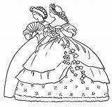 Victorian Coloring Pages Ladies Printable Two Era Beautiful Dresses Sheet Getcolorings Getdrawings sketch template