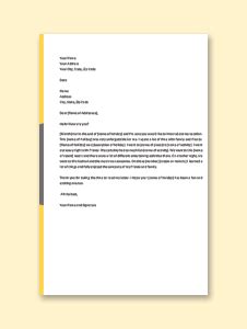 simple vacation request letter template  microsoft word apple