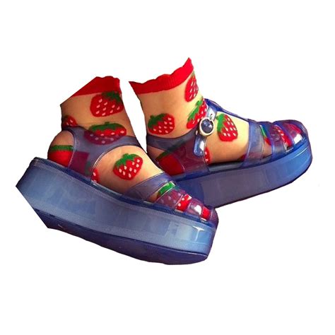 blue orange red shoes polyvore moodboard filler in 2019 aesthetic shoes sock shoes rainbow shoes