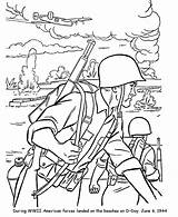 Coloring Armed Forces Pages Sheets Ii War Soldier sketch template