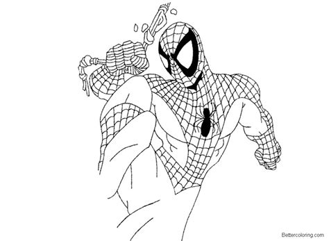 superhero spiderman homecoming coloring pages png  file