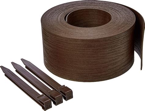buy amazon basics landscape edging coil  stakes   brown