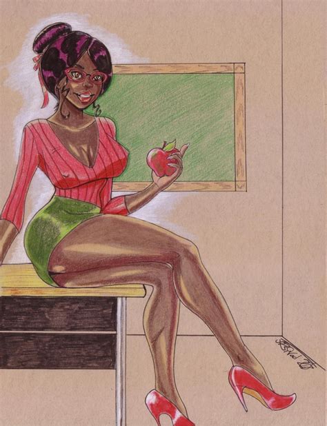 Sexy Teacher 9 X 12 Colored Pencil Drawingooak Etsy