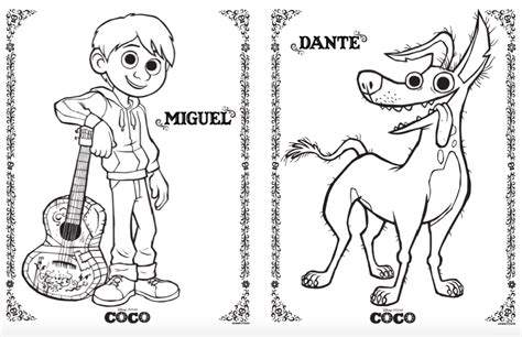 disney pixar coco coloring  activity pages simple sojourns