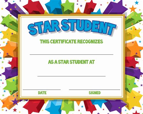 student   month certificates  printable