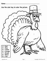 Color Addition Turkey Number Worksheets Kids Thanksgiving Coloring Printable Pages Choose Board sketch template