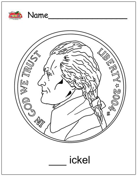 nickel coloring page coloring pages