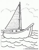 Boat Coloring Pages Sailboat Sailing Drawing Color Print Motor Clipart Sketch Getdrawings Comments Sheet Coloringhome Library Popular sketch template