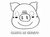Chancho Mascara Colorear Cerdo sketch template