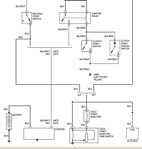 toyota pickup qa wiring diagram starter relay