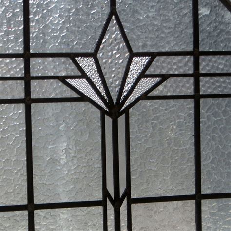 Detailed Art Deco Stained Glass Panel From Period Home Style