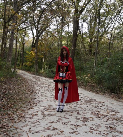 Sissy Erica Happy Halloween Sissy Red Riding Hood Alone In The Forest
