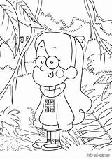 Gravity Falls Coloring Pages Mabel Printable Print Cute Color sketch template