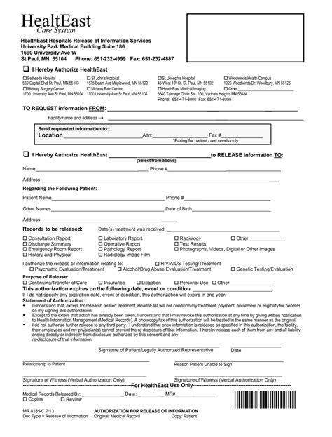 hospital discharge form template printable templates
