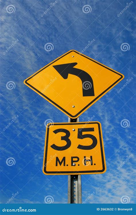 curve  road sign stock photography image