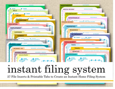 lifes lists instant filing system   livable solutions