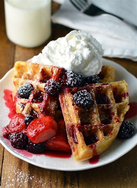 waffles  berry compote friday  cake night