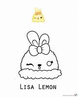 Num Noms Coloring Lemon Pages Lisa Printable Series Print Kids Adults Template sketch template
