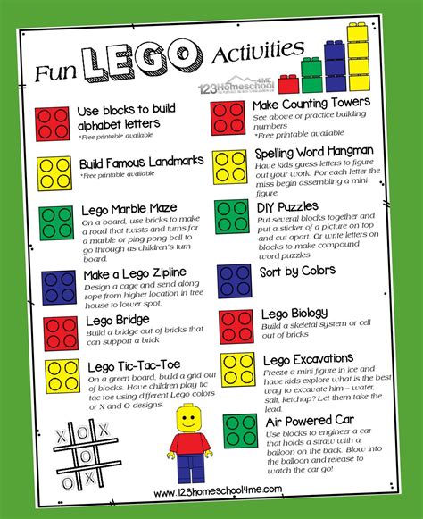 lego activities  kids printable poster