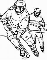 Hockey Coloring Pages Print Color sketch template