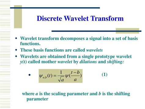 discrete wavelet transform dwt powerpoint