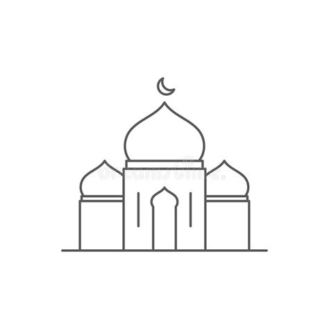 symbol foer islam isolerad pa vit bakgrund foer islamisk mosque vektor