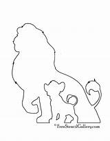 Freestencilgallery Carving Simba Roi Dateien Plotter Svg Silhouettes König Löwen sketch template