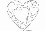 Heart Coloring Pages Hearts Small Valentine Valentines Double Colouring Getcolorings Color Shape Printable Print Designs sketch template