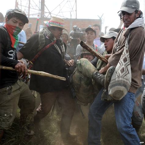 bbc news in pictures indigenous colombians expel soldiers