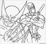 Deadpool Coloringpagesonly Wolverine sketch template