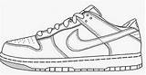 Nike Shoe Template Coloring Drawing Shoes Pages Kids Kd Dunk Dunks Low Sb Air Blank Force Sneaker Draw Drawings Sketch sketch template