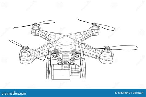 drone concept  illustration stock illustration illustration  drawing plan