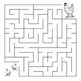 Maze Hen Sermons4kids Gallina Mazes Esp sketch template