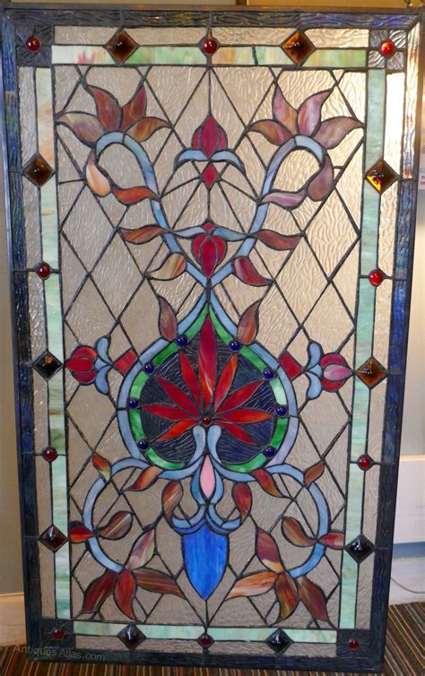 Antiques Atlas Large Art Nouveau Stained Glass Panel For A Window