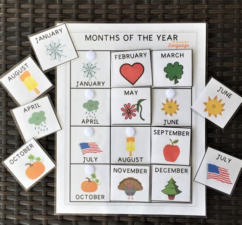 digital months   year matching activity labeled months etsy finland