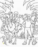 Robinson Crusoe Coloring Pages Swiss Family Divyajanani sketch template